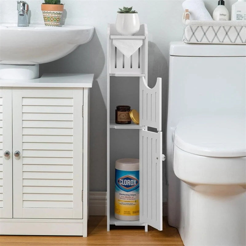 Meuble de rangement pour salle de bain, petit format, idéal pour les petites salles de bain - 17 cm (P) x 13 cm (L) x 76 cm (H)
