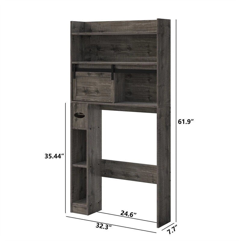 Armoire de rangement à installer au-dessus des toilettes - 7,7 cm (P) x 32,3 cm (L) x 61,9 cm (H)