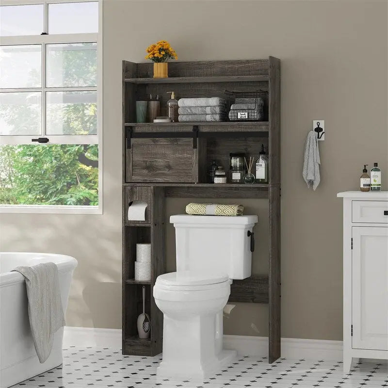 Armoire de rangement à installer au-dessus des toilettes - 7,7 cm (P) x 32,3 cm (L) x 61,9 cm (H)