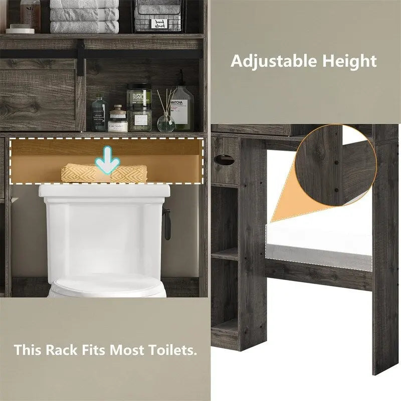 Armoire de rangement à installer au-dessus des toilettes - 7,7 cm (P) x 32,3 cm (L) x 61,9 cm (H)