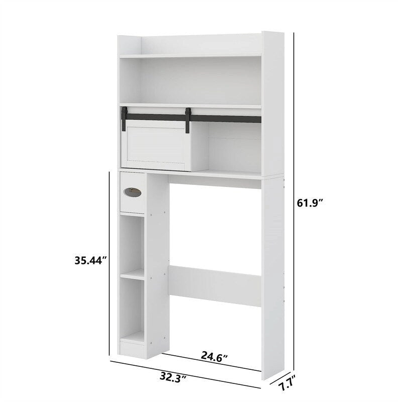 Armoire de rangement à installer au-dessus des toilettes - 7,7 cm (P) x 32,3 cm (L) x 61,9 cm (H)