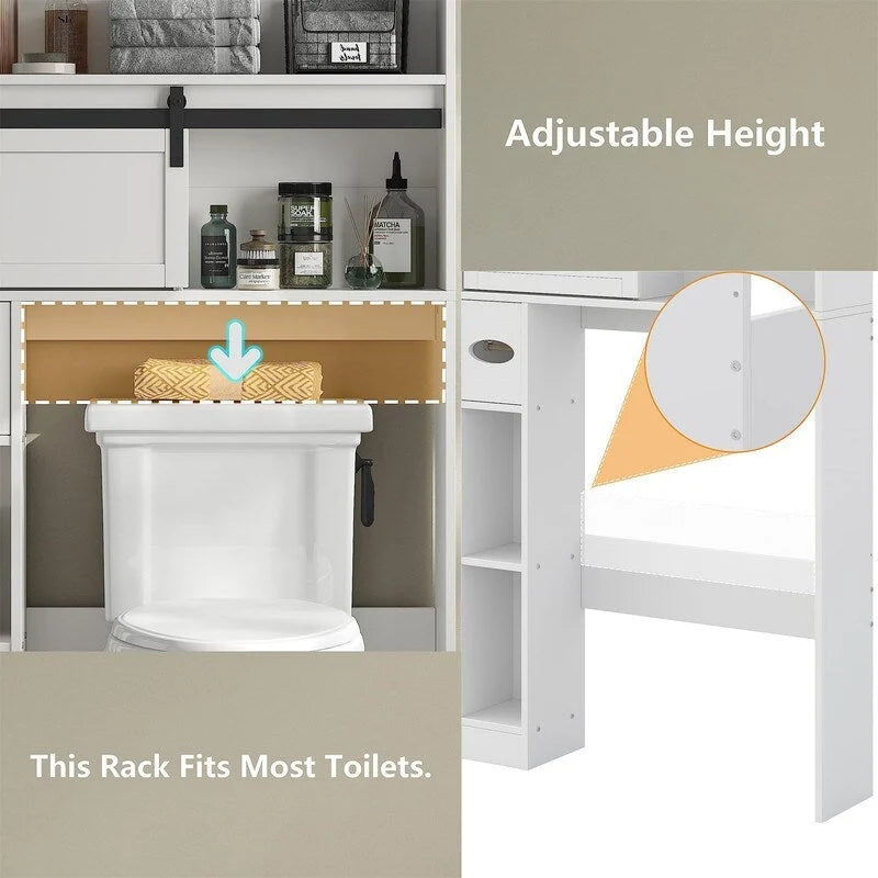 Armoire de rangement à installer au-dessus des toilettes - 7,7 cm (P) x 32,3 cm (L) x 61,9 cm (H)