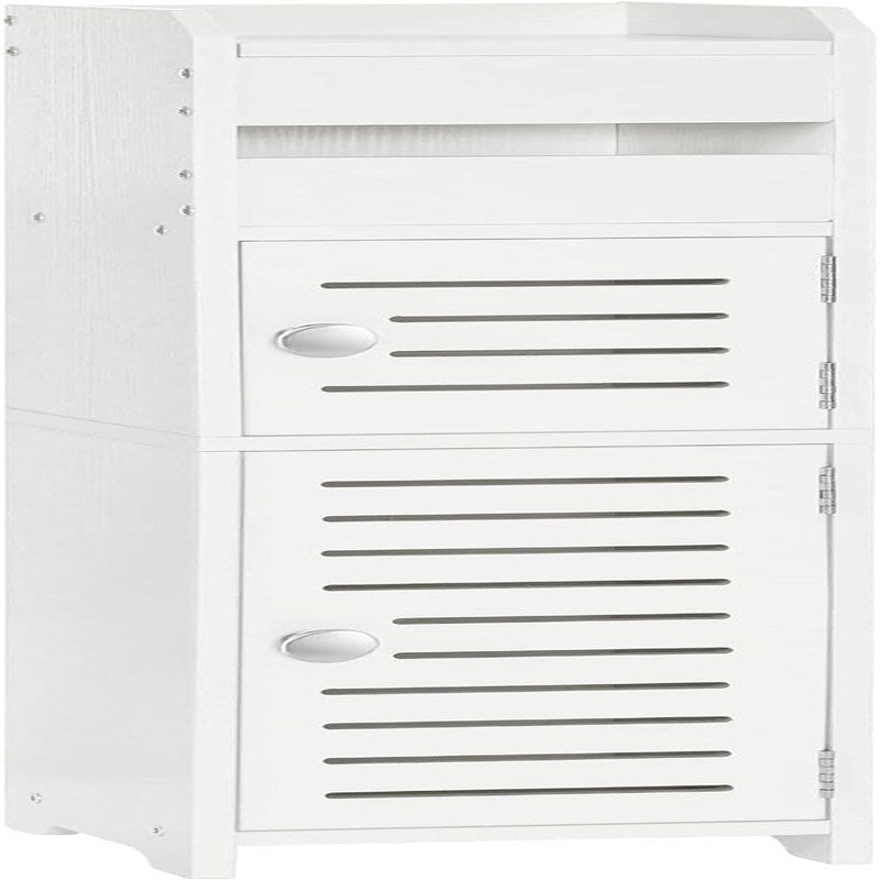 Petit meuble de rangement pour salle de bain avec porte - 7,9 cm (P) x 7,9 cm (L) x 30,7 cm (H)