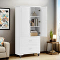 Armoire de rangement large avec 2 portes et 2 tiroirs
