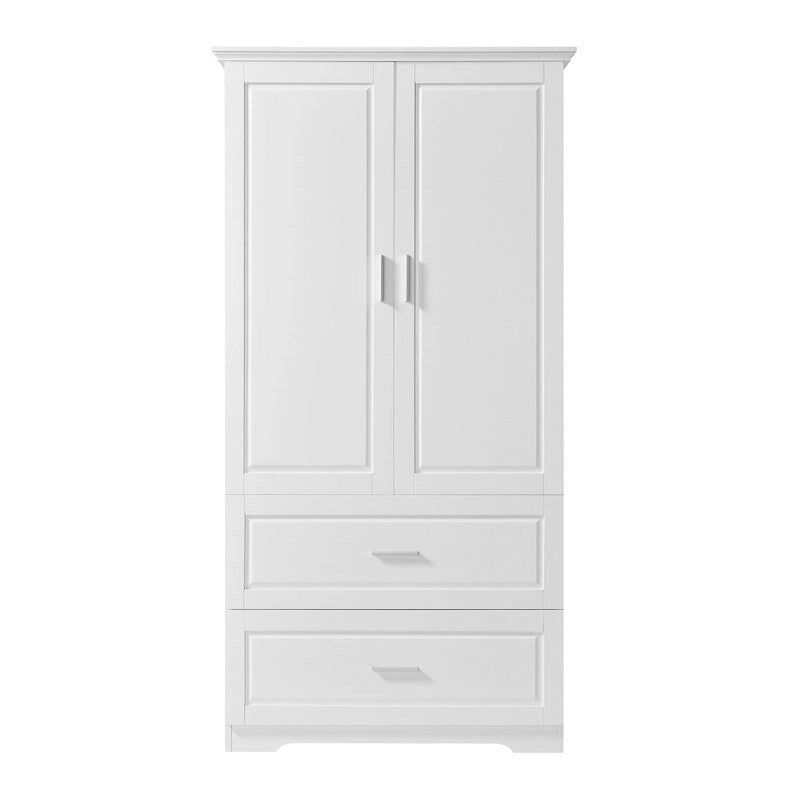 Armoire de rangement large avec 2 portes et 2 tiroirs