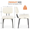 Chaises d'appoint rembourrées de style moderne du milieu du siècle pour cuisine et salle à manger