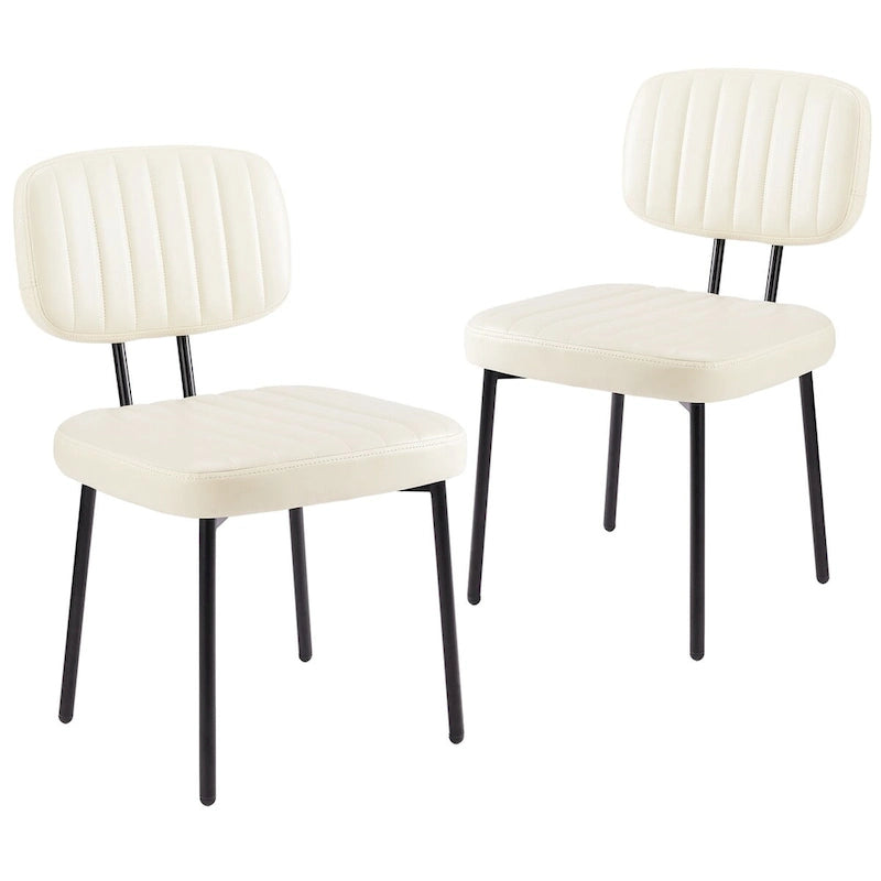 Chaises d'appoint rembourrées de style moderne du milieu du siècle pour cuisine et salle à manger