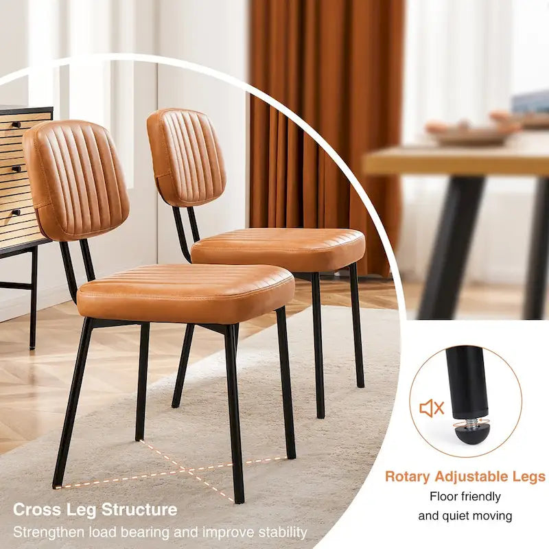Chaises d'appoint rembourrées de style moderne du milieu du siècle pour cuisine et salle à manger