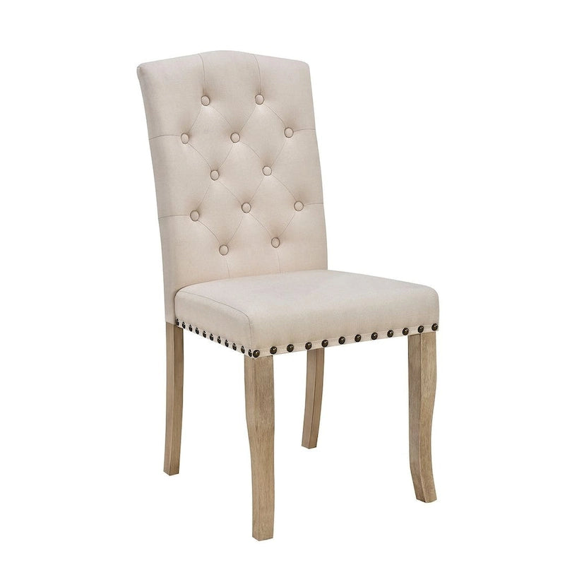 Ensemble de salle à manger de style campagnard 6 pièces pour 6 personnes - Table rectangulaire à tréteaux avec chaises et banc
