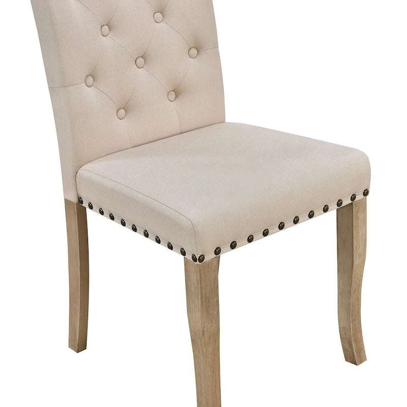 Ensemble de salle à manger de style campagnard 6 pièces pour 6 personnes - Table rectangulaire à tréteaux avec chaises et banc