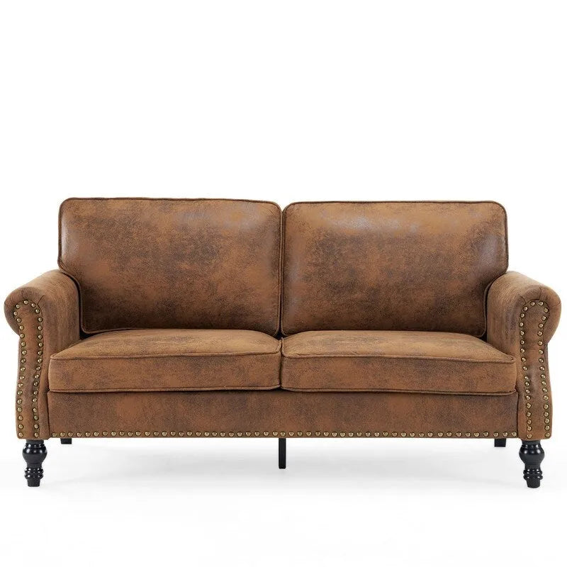 673231 Canapé double rembourré style milieu du siècle pour intérieur