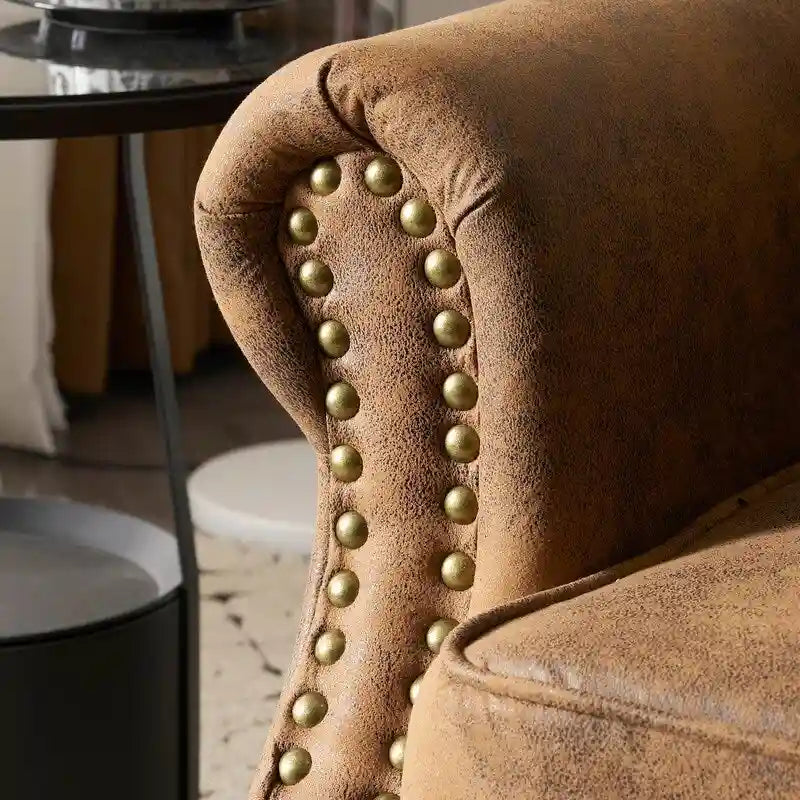 673231 Canapé double rembourré style milieu du siècle pour intérieur