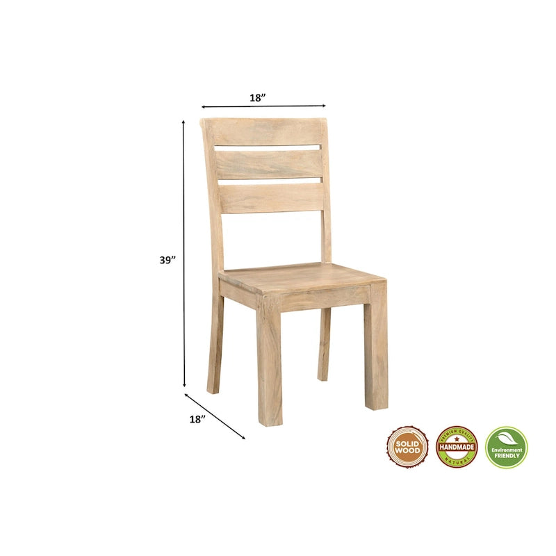 Chaises de salle à manger en bois massif Willow (lot de 2)