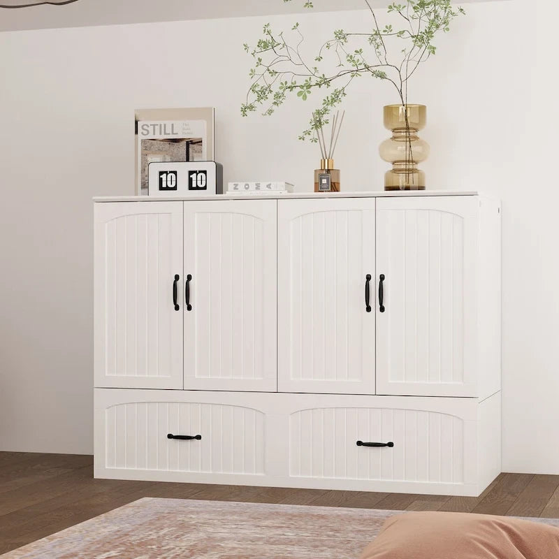 Lit escamotable multifonctionnel pour petits espaces, rangement et confort