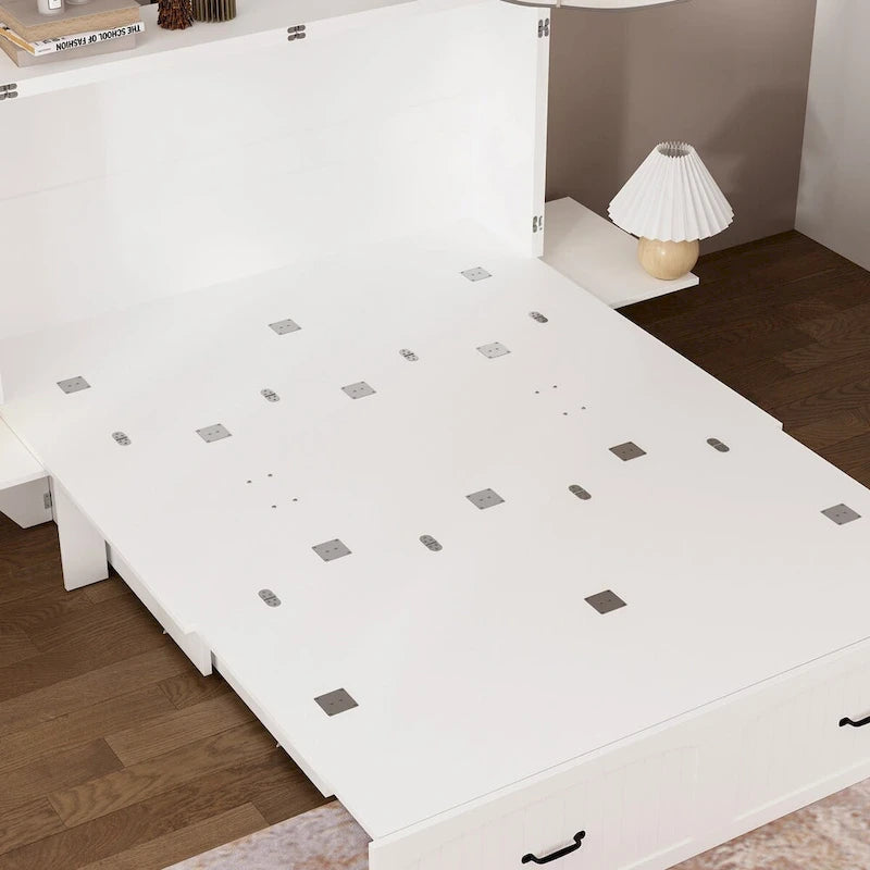 Lit escamotable multifonctionnel pour petits espaces, rangement et confort