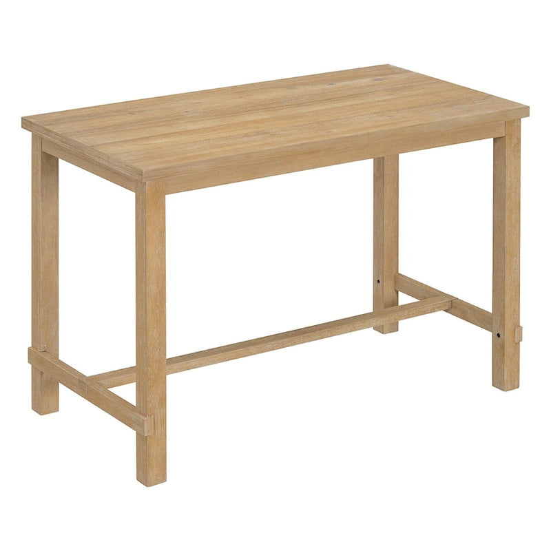 Ensemble de salle à manger 5 pièces, hauteur comptoir, table classique et élégante et 4 chaises en bois naturel lavé
