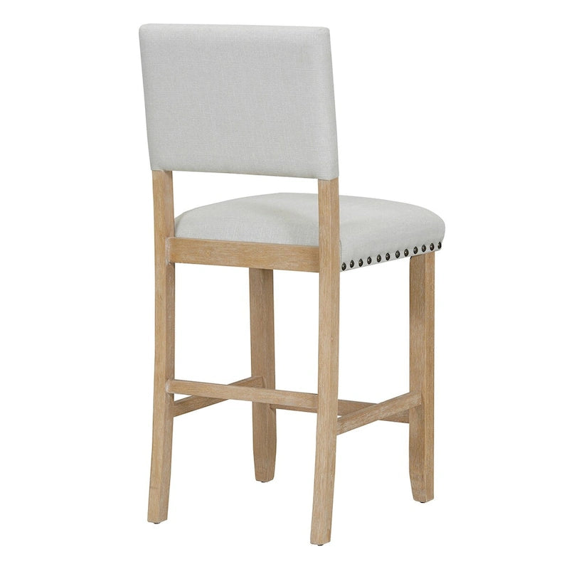 Ensemble de salle à manger 5 pièces, hauteur comptoir, table classique et élégante et 4 chaises en bois naturel lavé