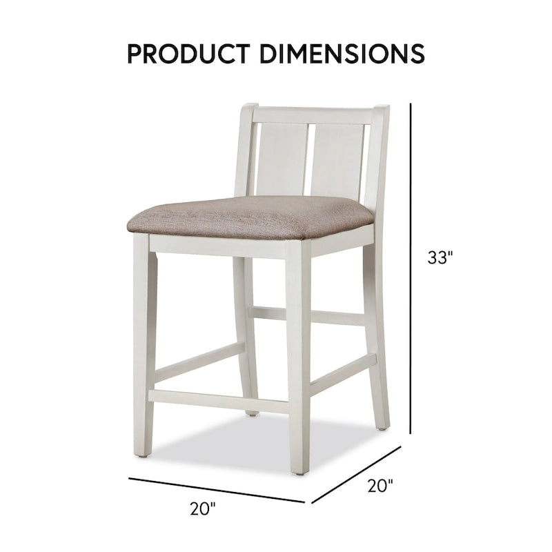 Ensemble de salle à manger 3 pièces Vesper de Furniture of America, hauteur comptoir, avec étagères