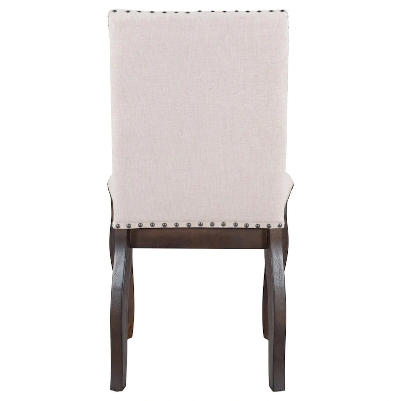 Ensemble de 4 chaises de salle à manger en bois espresso avec assise rembourrée