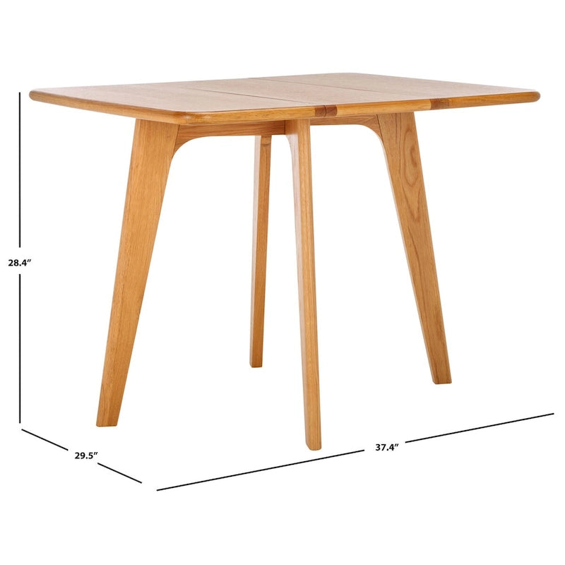 Table de salle à manger à abattants Annliese Natural de SAFAVIEH Couture - 94 cm (L) x 76 cm (P) x 71 cm (H)